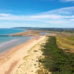 beautiful sandy beach, camber sands in England